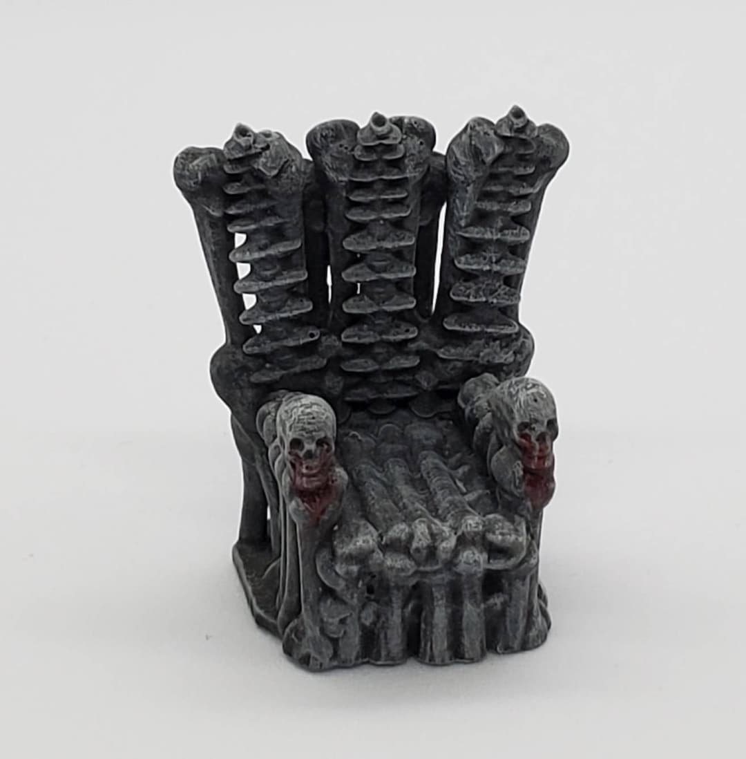Dnd Small Skeleton Skull Throne Necromancer Evil Wizard Hell Tabletop Scatter Terrain RPG Pathfinder D D Dungeons and Dragons Etsy Canada