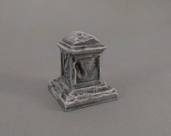 dnd Old Worn Headstone Cemetery Graveyard Burial Grounds Ancient Grave Tabletop Scatter Terrain RPG Pathfinder D&D Dungeons and Dragons