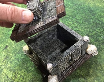 DnD Dice Box of Death Storage Box Jail for 28mm Games Tabletop Scatter Terrain RPG  D&D Dungeons and Dragons