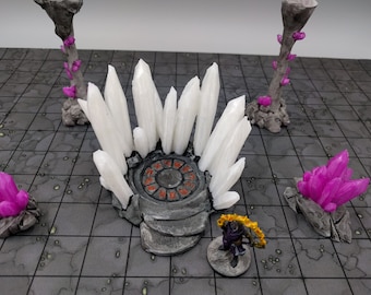 dnd Crystal Throne Crystal Cavern Shard Magic Energy Cluster Tabletop Scatter Terrain RPG D&D Pathfinder Dungeons and Dragons