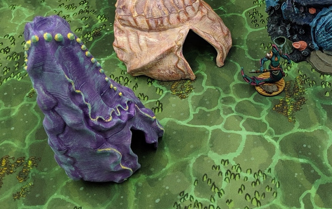 Dnd Aquatic Seashell House Coral Reef Atlantis Underwater Merfolk City