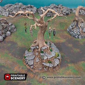dnd Hangman&#39;s Tree Warning Barren Wasteland Forest Shadow Fey  Tabletop Scatter Terrain RPG Dungeons and Dragons Games