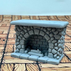 dnd Fireplace Stone Hearth Furniture Furnishings for Tavern, House Home Tabletop Scatter Terrain RPG Pathfinder D&D Dungeons and Dragons