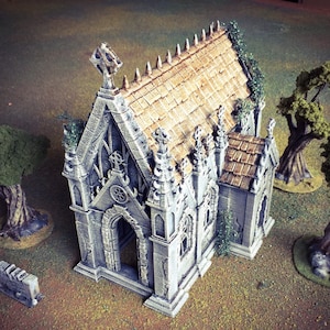 dnd Gothic Cathedral Medieval Chapel Church Holy Place Port Winterdale Village Tabletop Scatter Terrain RPG D&D Dungeons and Dragons
