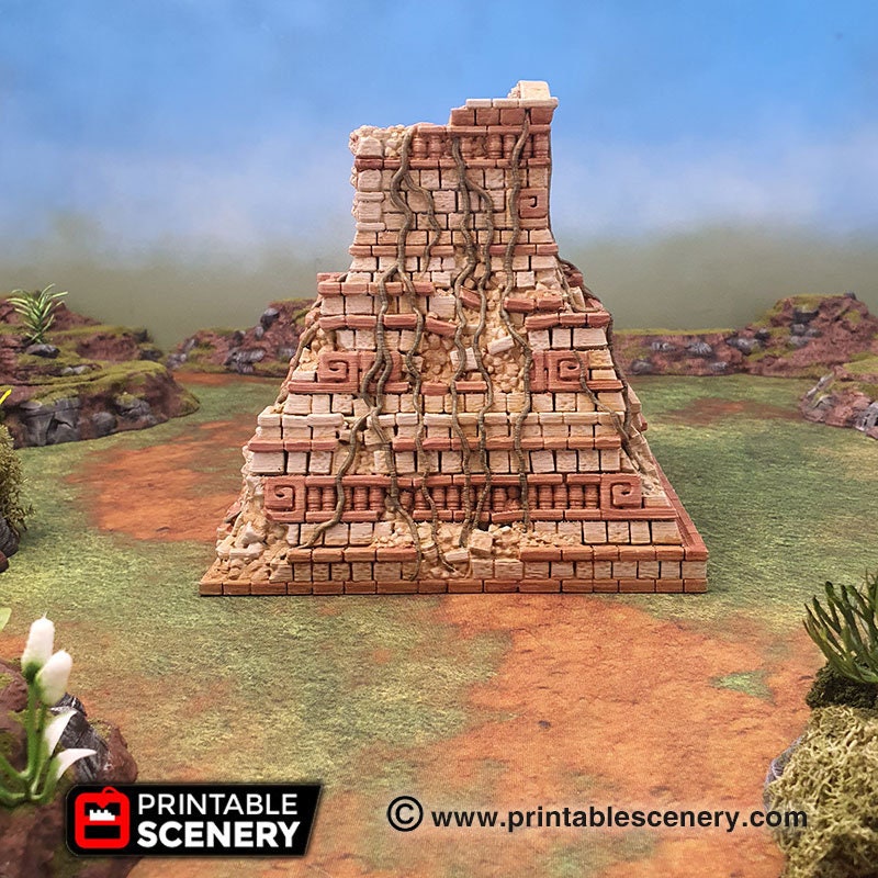 Dnd Ancient Throne Aztec Pyramid Jungle Ruins Tabletop Scatter RPG ...