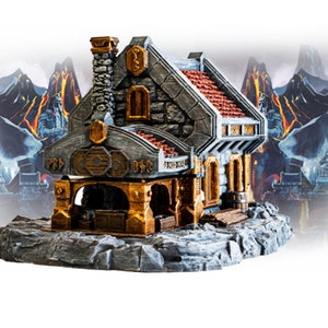 dnd Dwarven Forge Mountain Dwarf Mining Mountain City Scatter Village Tabletop Terrain Miniature RPG Pathfinder D&D Dungeons and Dragons