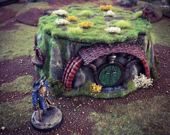 Dnd Halfling Hole Hobbit Maison Fantasy Scatter Terrain RPG D&D 28 mm Donjons et Dragons