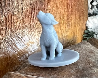 dnd Wolf Cub Animal Companion Baby Forest Pack Animal | Pathfinder | Dungeons and Dragons |  RPG MIniature