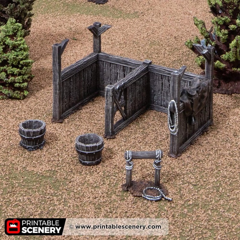 Rpg Stables Dnd Castle Stables Horse Barn Stall Coachhouse Medieval Village RPG ...