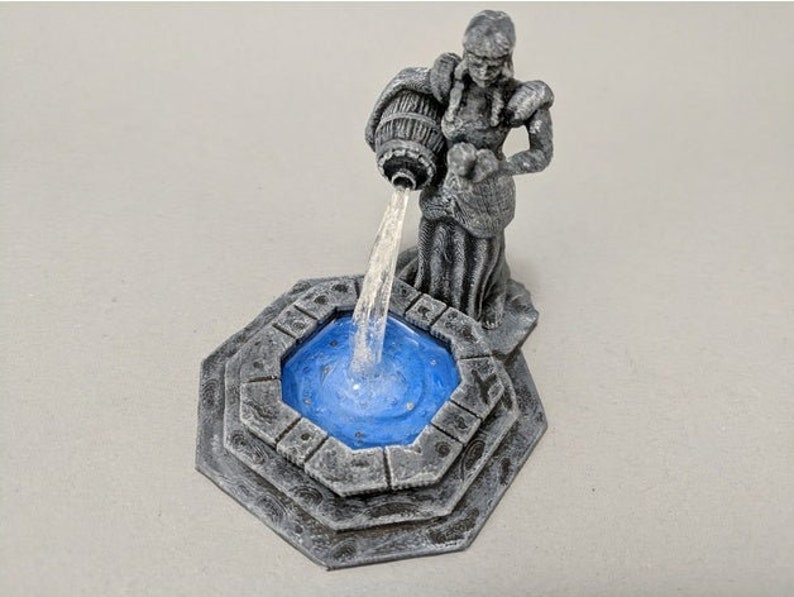 dnd Fountain of the Alewife Tabletop Terrain Miniature RPG Warhammer D/&D Dungeons and Dragons