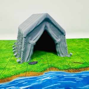 dnd Camp Tent Sleeping Quarters Campsite Outdoor Equipment Adventure Gear Tabletop Scatter Terrain RPG Pathfinder D&D Dungeons and Dragons