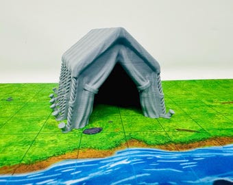 dnd Camp Tent Sleeping Quarters Campsite Outdoor Equipment Adventure Gear Tabletop Scatter Terrain RPG Pathfinder D&D Dungeons and Dragons