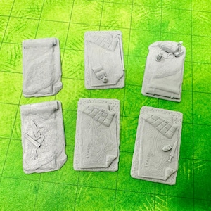 dnd Bedrolls Set for Adventurers Camp Tents Tabletop Scatter Terrain Miniature RPG D&D Dungeons and Dragons Wargaming Pathfinder RPG Games