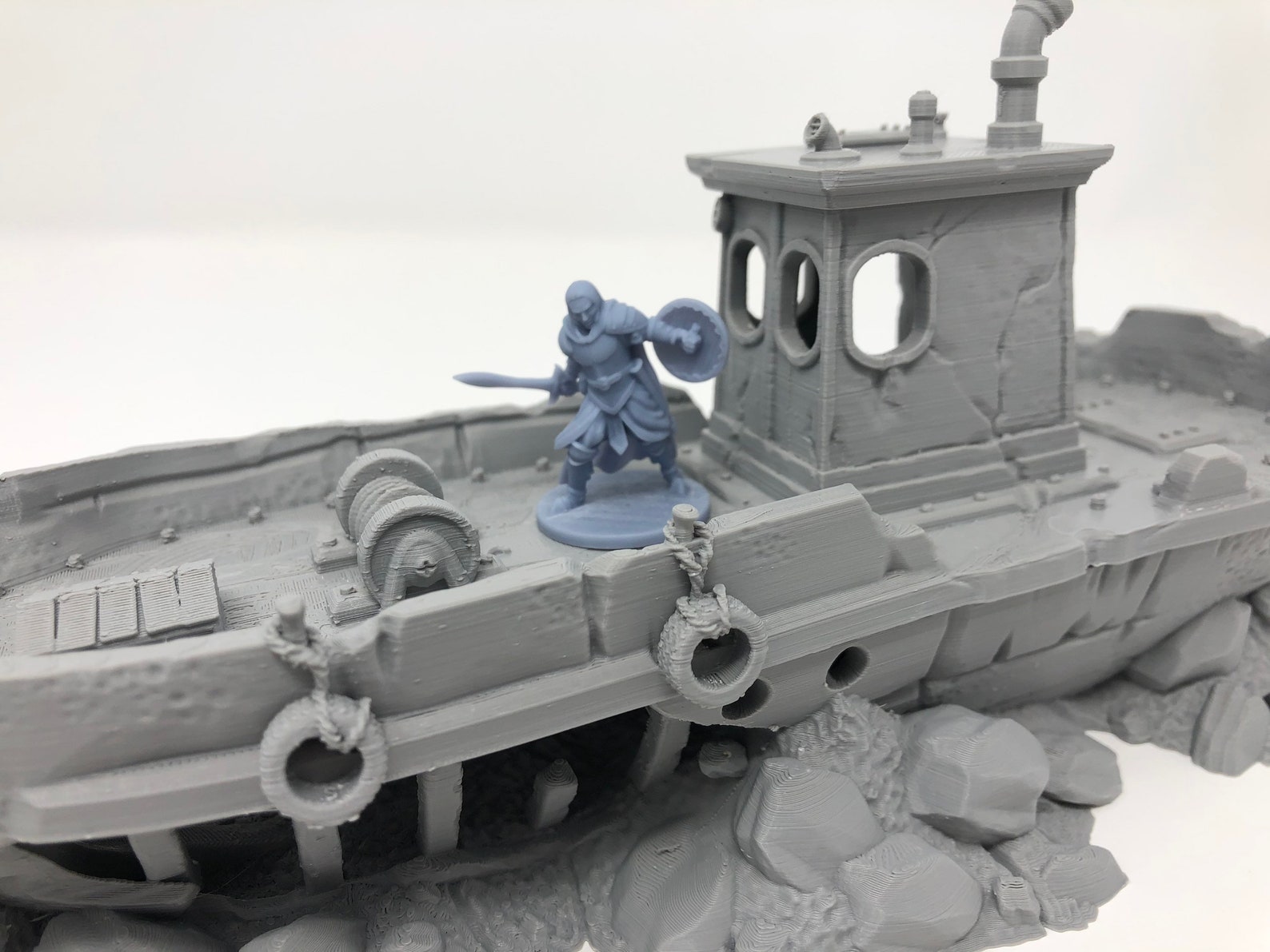 Dnd Ruined Fishing Boat Wreck Urban Modern Gaslands Wasteland | Etsy