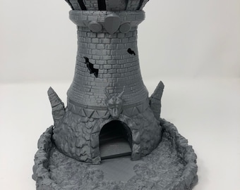 dnd Fighter Tower Dice Catcher Tabletop Scatter Terrain RPG  Pathfinder D&D Dungeons and Dragons