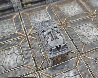 DnD Dwarf Sarcophagus Burial Tomb Rampage Fantasy Tabletop Scatter Terrain RPG  D&D Dungeons and Dragons