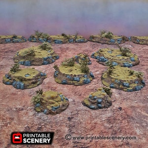 dnd Modular HIlls   Scatter Terrain RPG  Pathfinder D&D Dungeons and Dragons