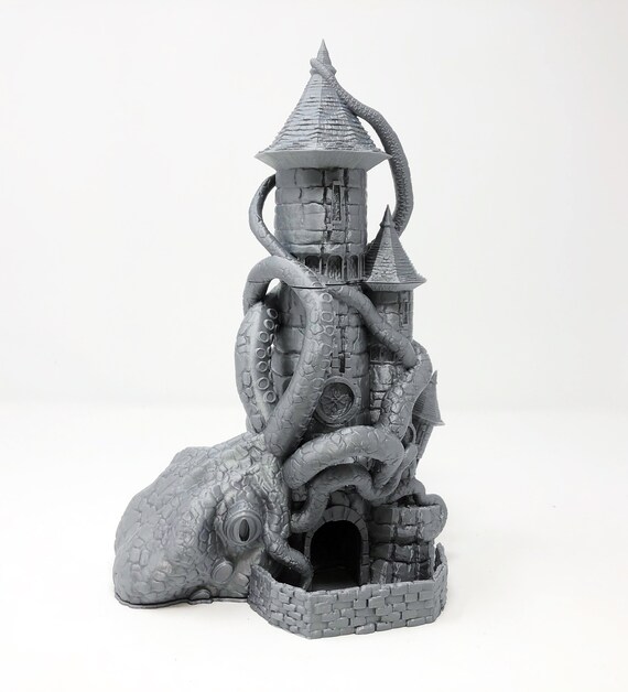 Dnd Kraken Tower Dice Catcher Tabletop Scatter Terrain RPG Etsy