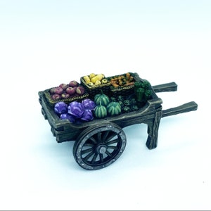 dnd RESIN Produce Wagon Village Stall Market Farm Town Shops Square Store Front Tabletop Terrain RPG Merchant Goods D&D Dungeons and Dragons
