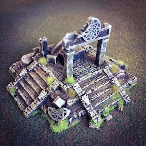 dnd Aztec Ancient Ruins Portal Tabletop Barbarian Village Scatter Tribe Terrain RPG  D&D Dungeons and Dragons Pathfinder