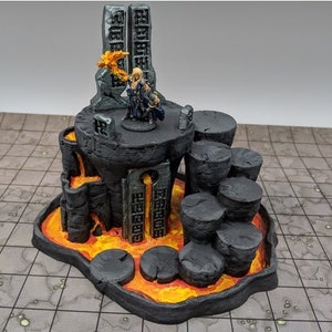 dnd Chaos Volcanic Volcano Pillars Lava Places of Power Tabletop Scatter Terrain Pathfinder D&D Dungeons and Dragons Wargaming RPG Games