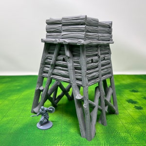 dnd Primitive Watchtower Sentinel Tower Guard War Battle Fort Fortress Tabletop Scatter Terrain RPG Dungeons and Dragons Games