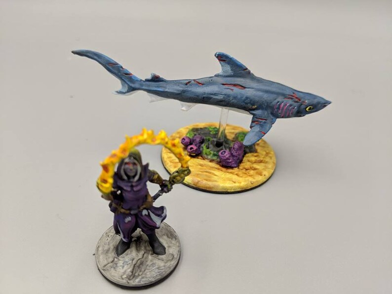dnd Hunter Shark RPG Wargaming Terrain Sea Creatures Ocean Terrain