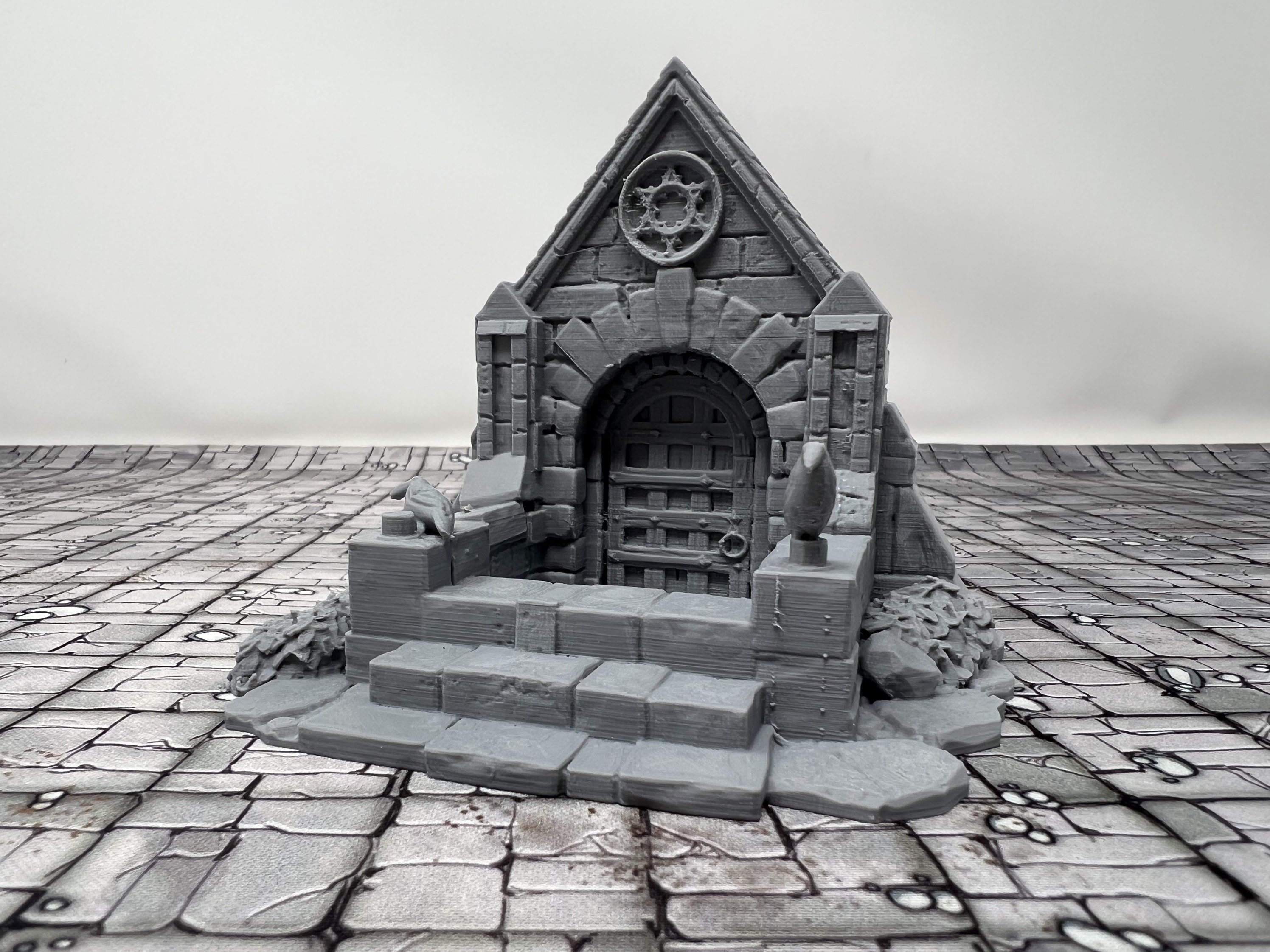 Dnd Crypt Entrance Mausoleum Graveyard Cemetery Tabletop Terrain ...