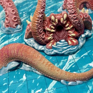 dnd KRAKEN Tabletop Sea Monster Pirate Ship Ocean Terrain Sea Creatures Tabletop Scatter Terrain RPG D&D Dungeons and Dragons image 6