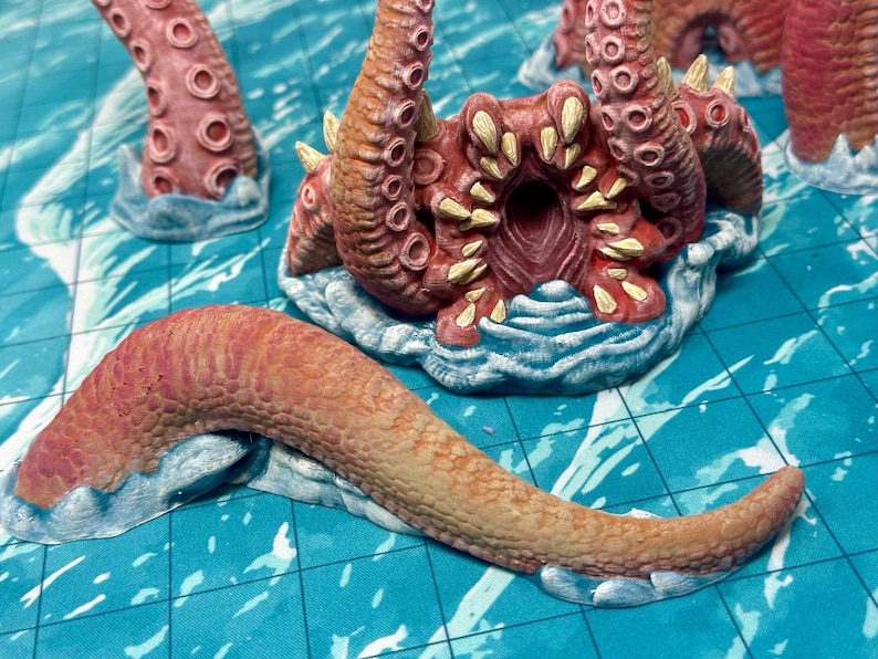 dnd KRAKEN Tabletop Sea Monster Pirate Ship Ocean Terrain Sea Creatures Tabletop Scatter Terrain RPG D&D Dungeons and Dragons image 6