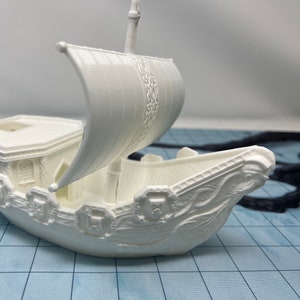 dnd Dwarven Boat Ship Vessel Mountain King Dwarf Mining City Scatter Village Tabletop Terrain Miniature RPG D&D Dungeons and Dragons