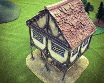 dnd Townhouse Noble Cottage Medieval Home House Port Winterdale Village Tabletop Scatter Terrain RPG  D&D Dungeons and Dragons
