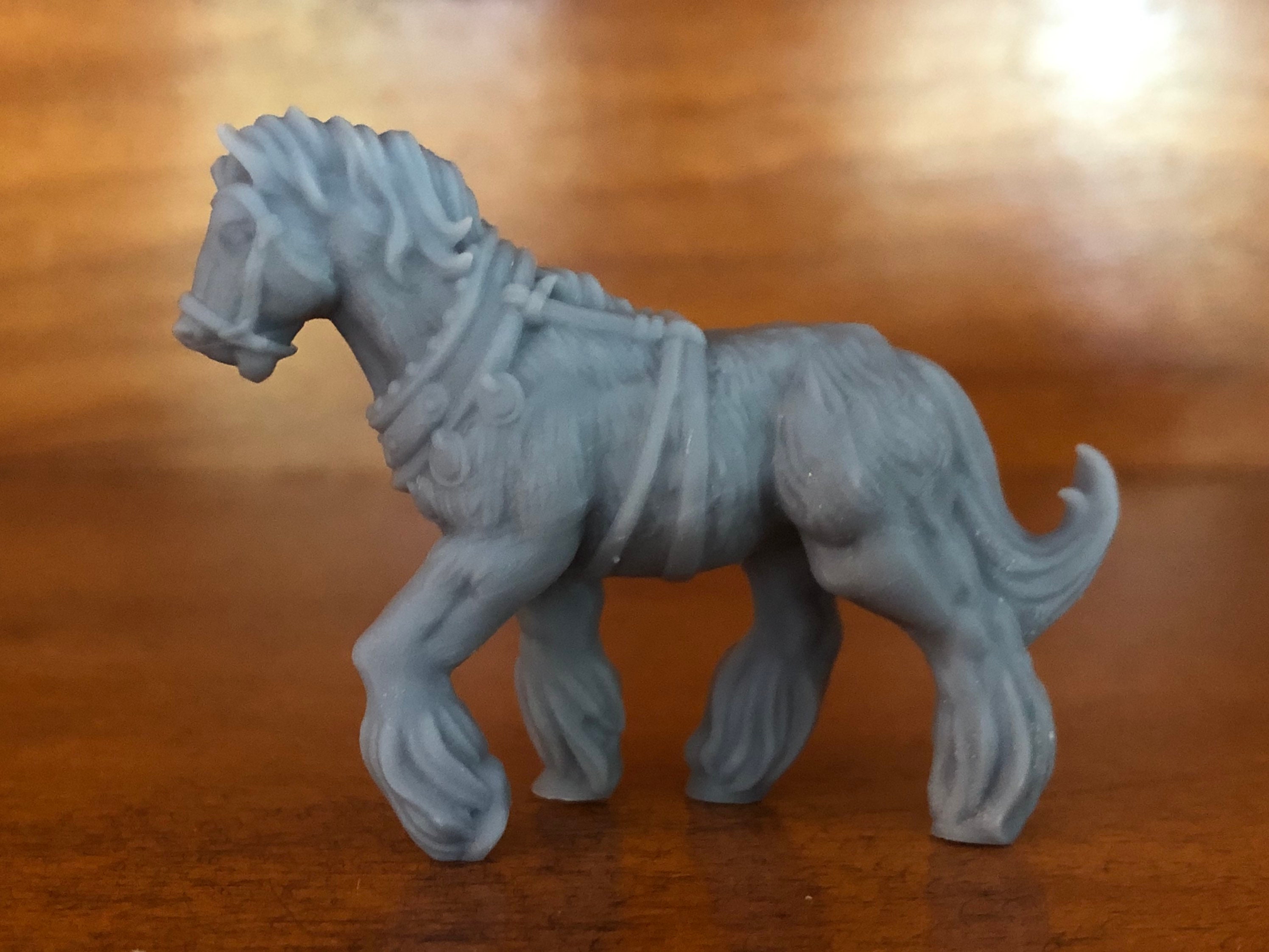Dnd Draft Horse Miniature Tabletop Miniature RPG Warhammer | Etsy