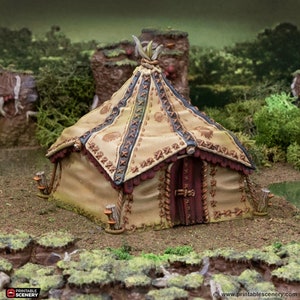 dnd Large Tent Campsite Camp Gloaming Swamps Marshes Marshland Tabletop Terrain RPG Dungeons and Dragons Games | Pathfinder