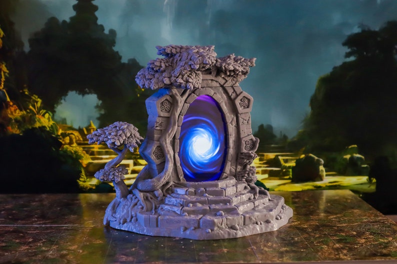 dnd Animated Magic Portal Enchanted Glen Insert PHONE FOUR Video Effects Tabletop Scatter Terrain RPG Pathfinder D&D Dungeons and Dragons image 4