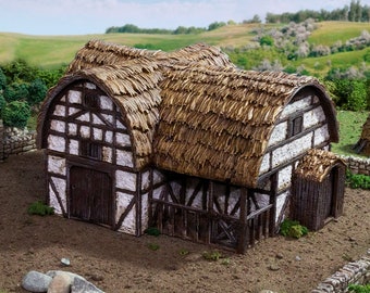 dnd Country Stables from King and Country Village Medieval Farm Livestock Barn Tabletop Scatter Terrain RPG  D&D Dungeons and Dragons