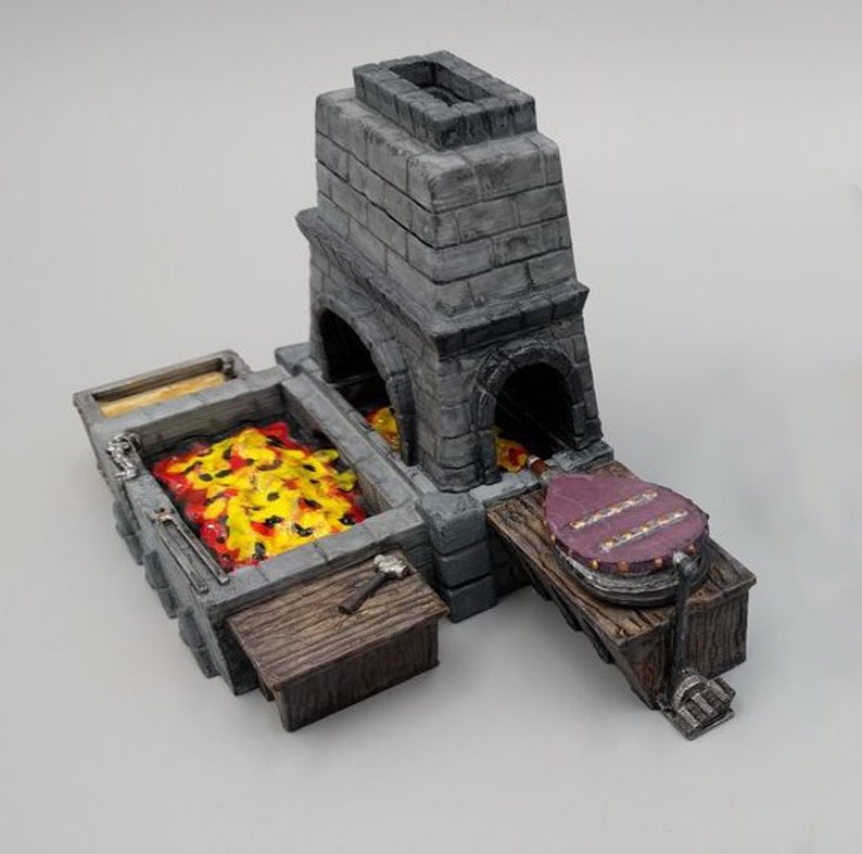 Dnd Blacksmith Shop Tabletop Miniature RPG D&D Dungeons Etsy