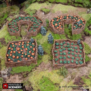 dnd Common Vegetable Gardens Crops Hagglethorn Hollow  Tabletop Scatter Farm Village Terrain RPG  D&D Dungeons and Dragons