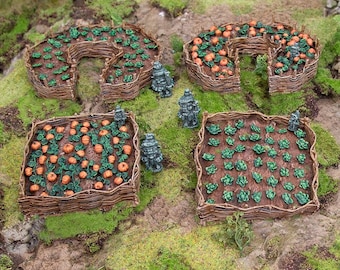 dnd Common Vegetable Gardens Crops Hagglethorn Hollow  Tabletop Scatter Farm Village Terrain RPG  D&D Dungeons and Dragons