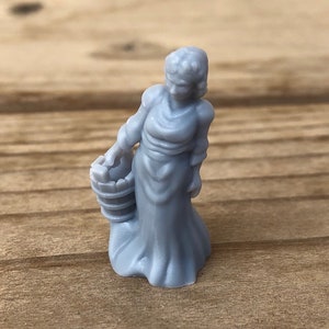 Female Milk Maid 28mm Miniature Resin Village Terrain | Dungeons and Dragons | D&D Terrain |  | dnd Terrain