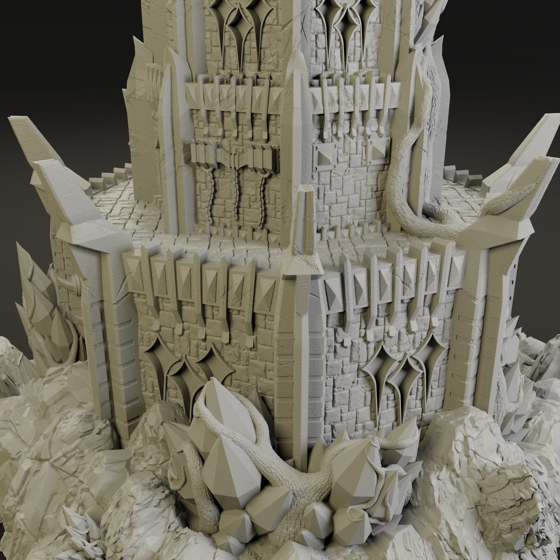 Tabletop Hellscape Dnd Dark Tower Necromancer Wizard Hellscape Scatter Village Tabletop ...