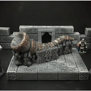 dnd Dwarven Battle Horn of the Mountain Kings 28mm Tabletop Scatter Terrain RPG Pathfinder D&D Dungeons and Dragons