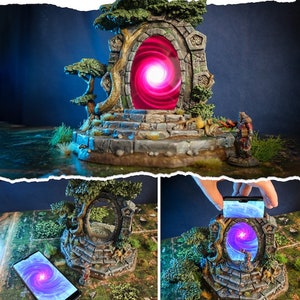 dnd Animated Magic Portal Enchanted Glen Insert PHONE FOUR Video Effects Tabletop Scatter Terrain RPG Pathfinder D&D Dungeons and Dragons image 2