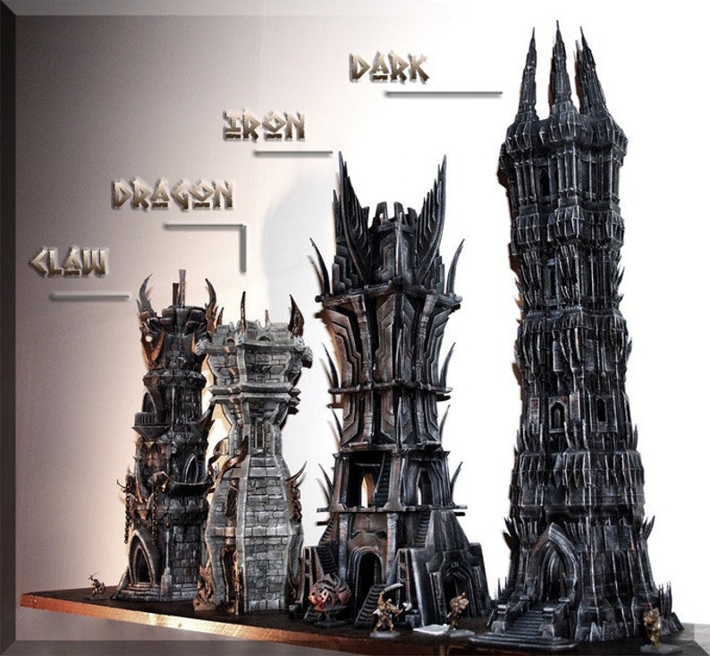 Dnd Claw Tower 28mm Scatter Terrain Medieval Castle Warlock Etsy