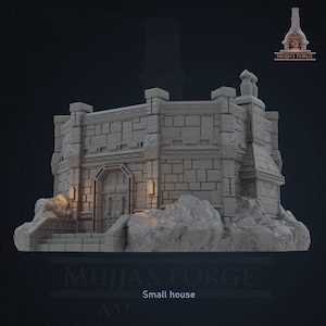 dnd Dwarven House Home Mountain City Building Hidden City Tabletop Scatter Terrain RPG Dungeons and Dragons Games