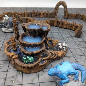 dnd Wet Caverns Fountain Cave Underdark Terrain RPG Miniatures  Games D&D Wargaming  Scenery Dungeons and Dragons