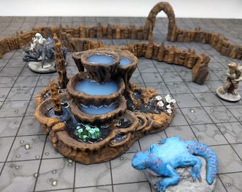dnd Wet Caverns Fountain Cave Underdark Terrain RPG Miniatures  Games D&D Wargaming  Scenery Dungeons and Dragons