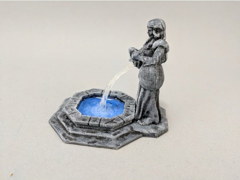 Dnd Fountain of the Alewife Tabletop Terrain Miniature RPG D&D Etsy