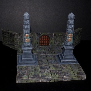 dnd Obelisk Set Monolith Ancient Monument Runes Hieroglyphs Tabletop Scatter Terrain Miniature RPG Pathfinder D&D Dungeons and Dragons