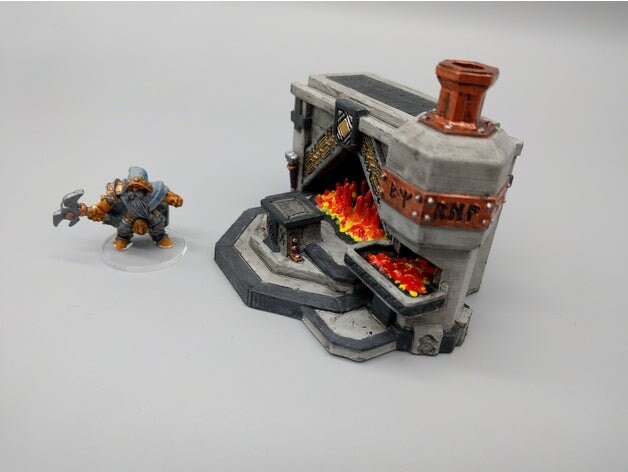 Dnd Dwarf Dwarven Forge Blacksmith Shop Weapons and Armor Tabletop